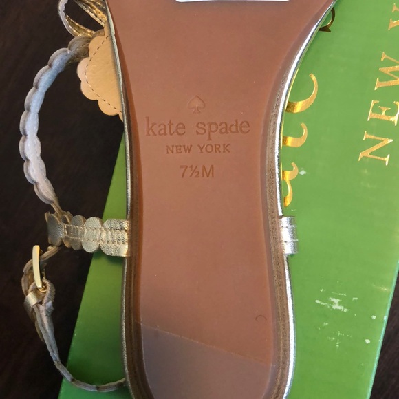 FINAL💵NWB Kate Spade bow gold flats, 7.5 - Picture 4 of 5